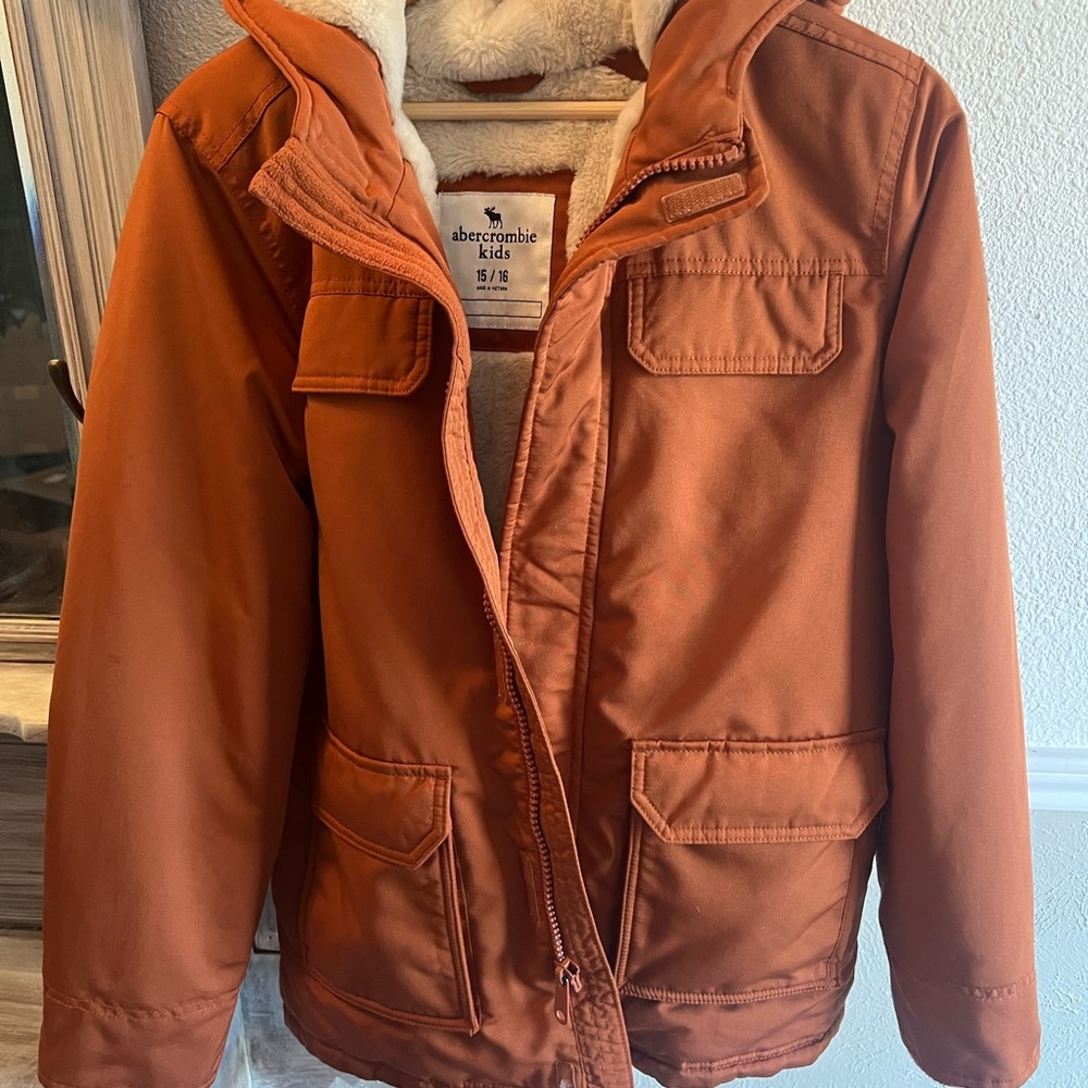 Abercrombie & Fitch Kids Rust Orange Winter Jacket